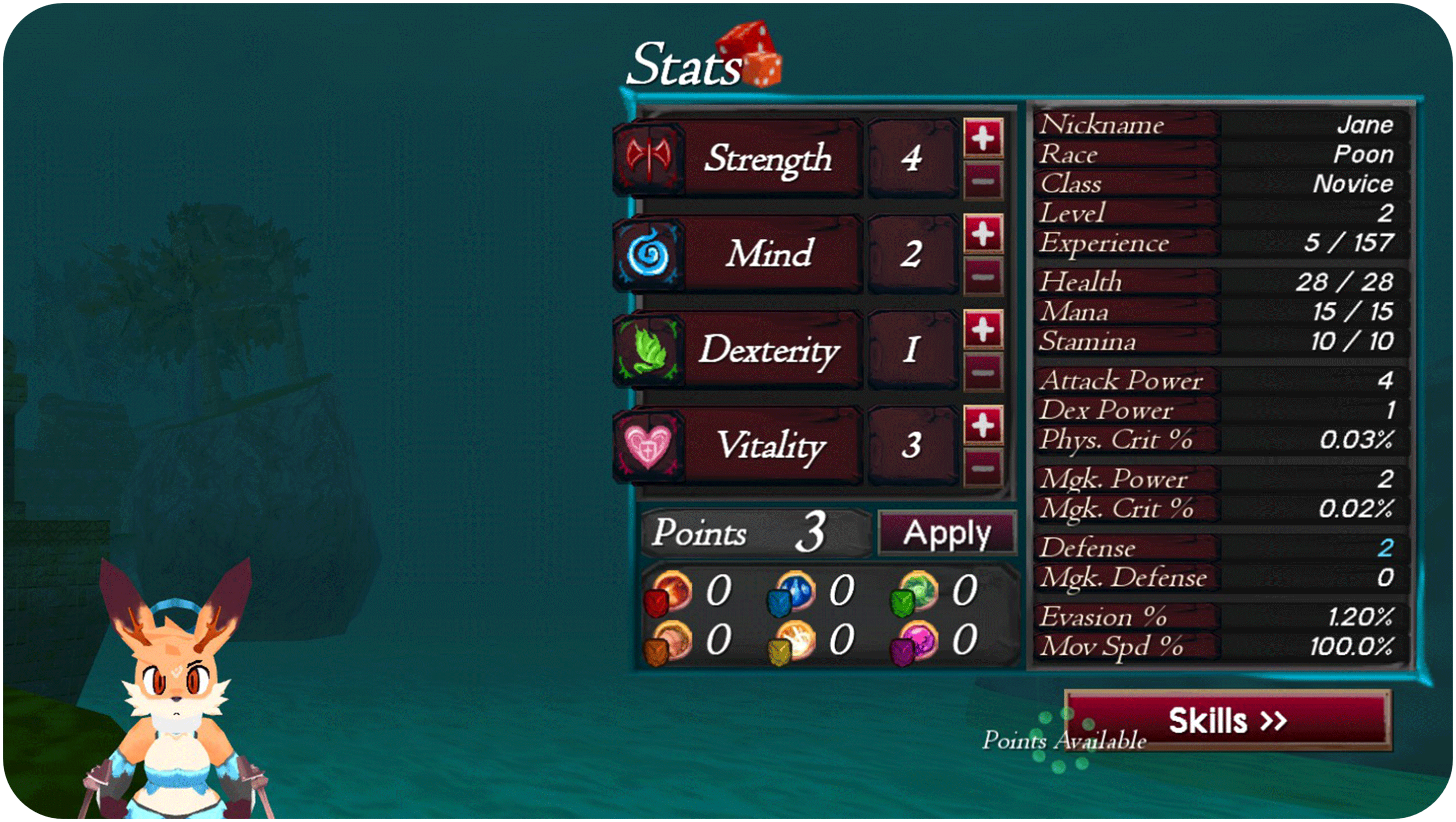 ATLYSS Stats Screen Compressed