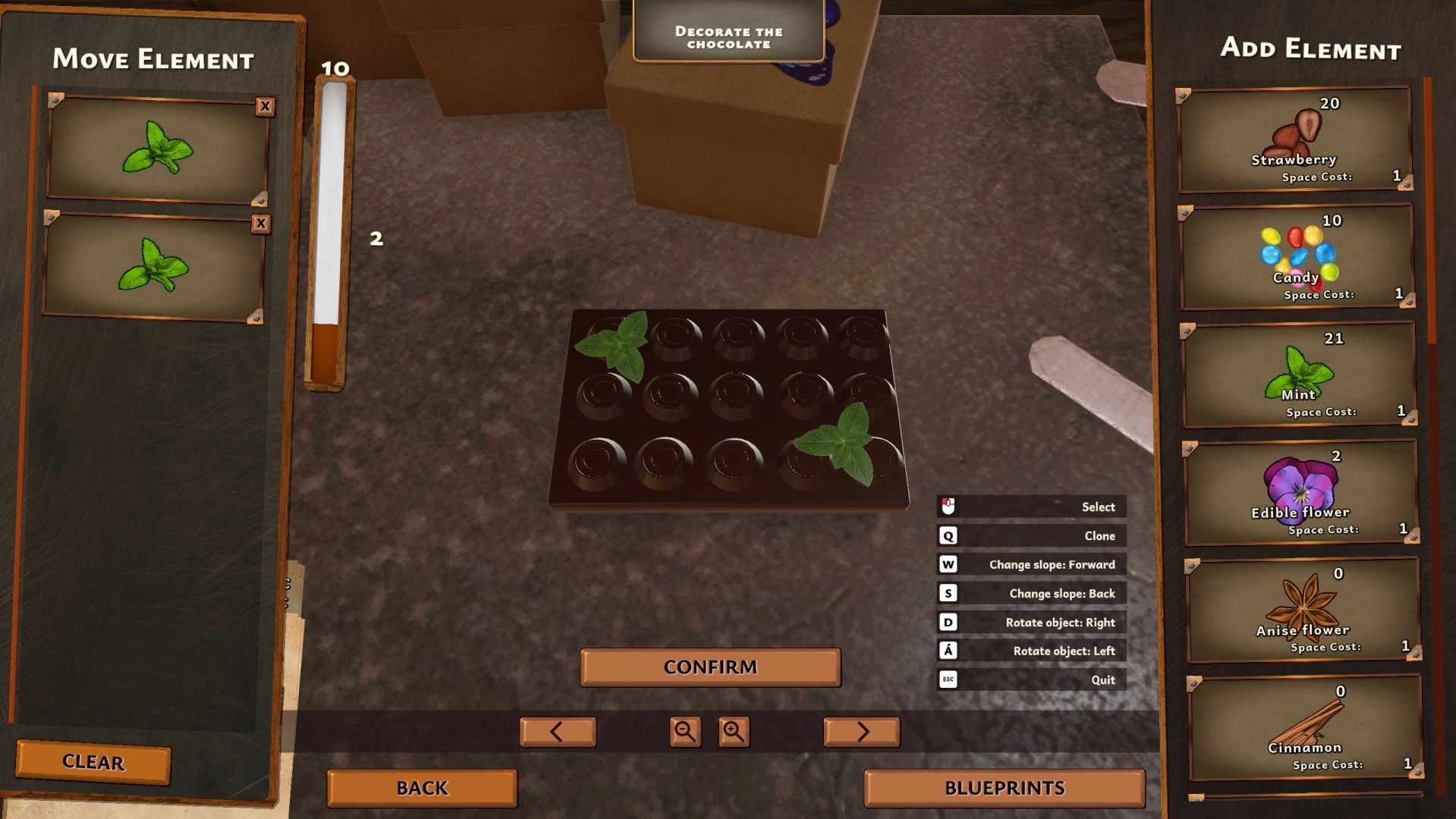 Chocolate Factory Simulator Decoration Table