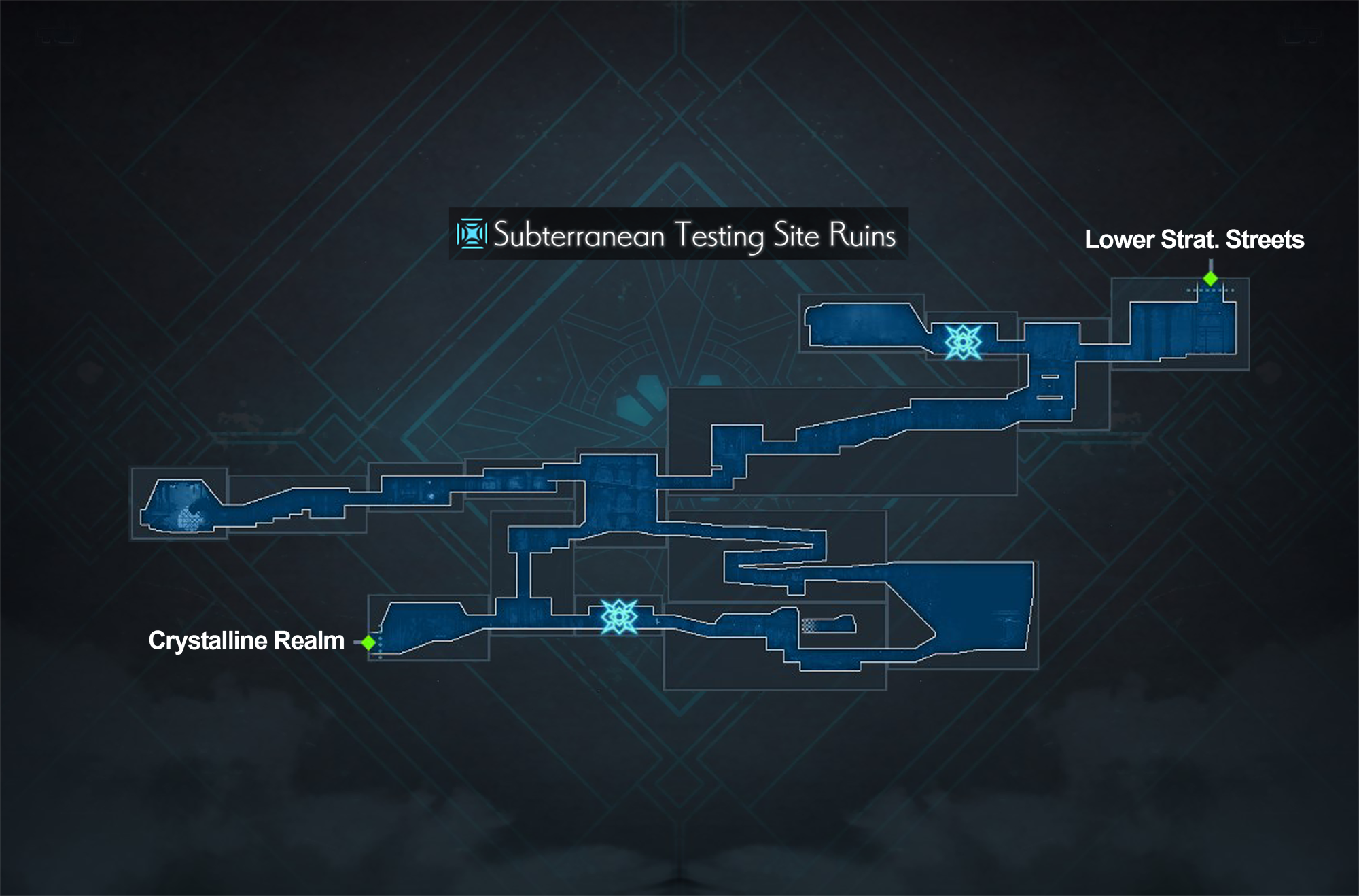 ENDER MAGNOLIA Subterranean Testing Site Ruins map