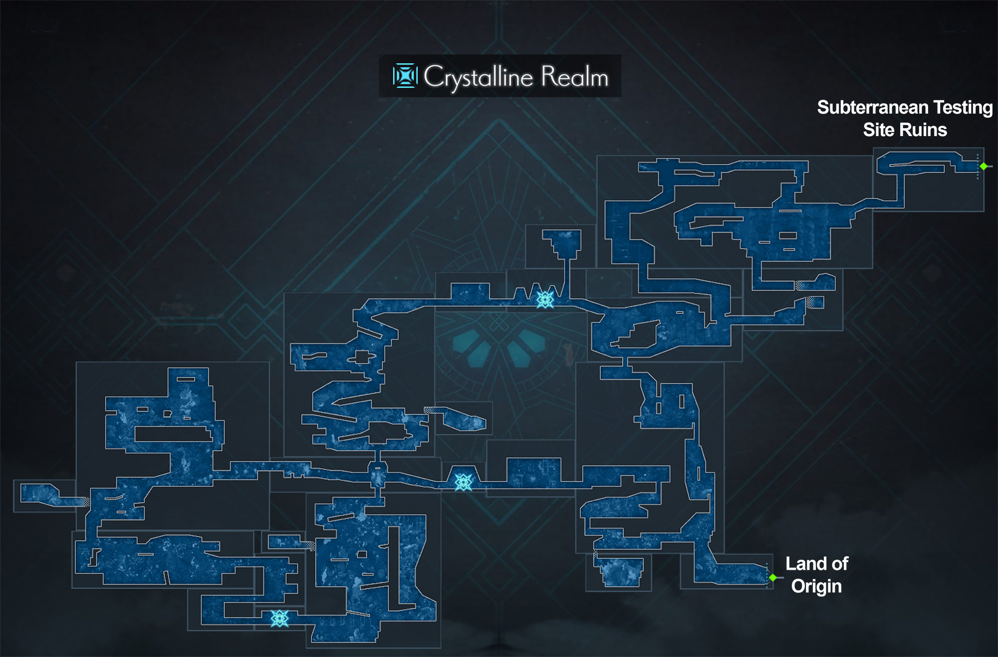 ENDER MAGNOLIA Crystalline Realm map