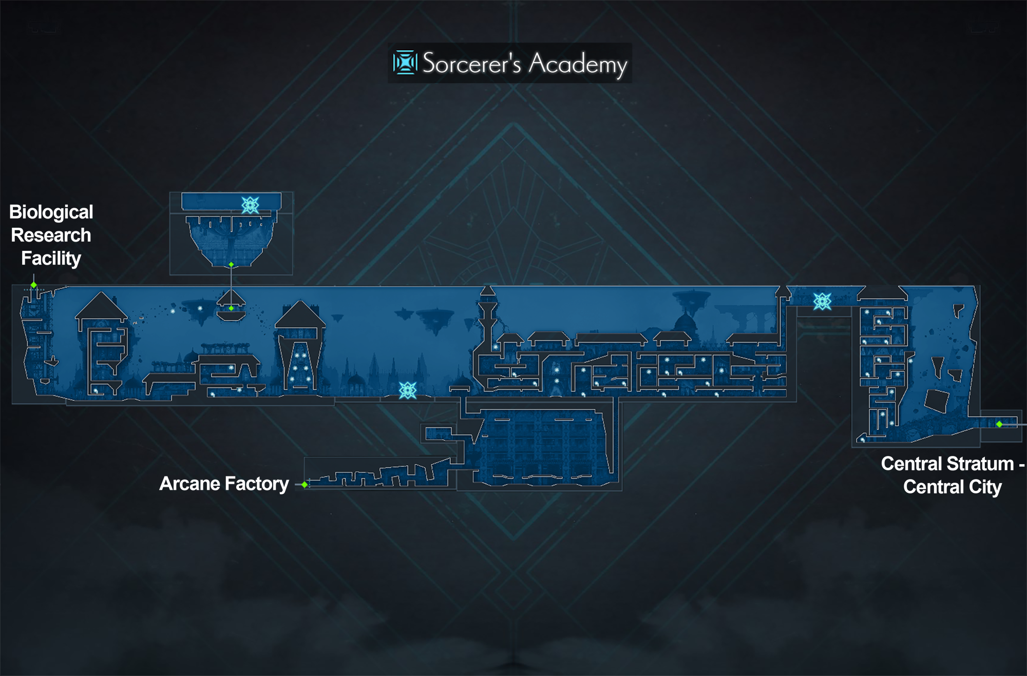 ENDER MAGNOLIA Sorcerer's Academy map