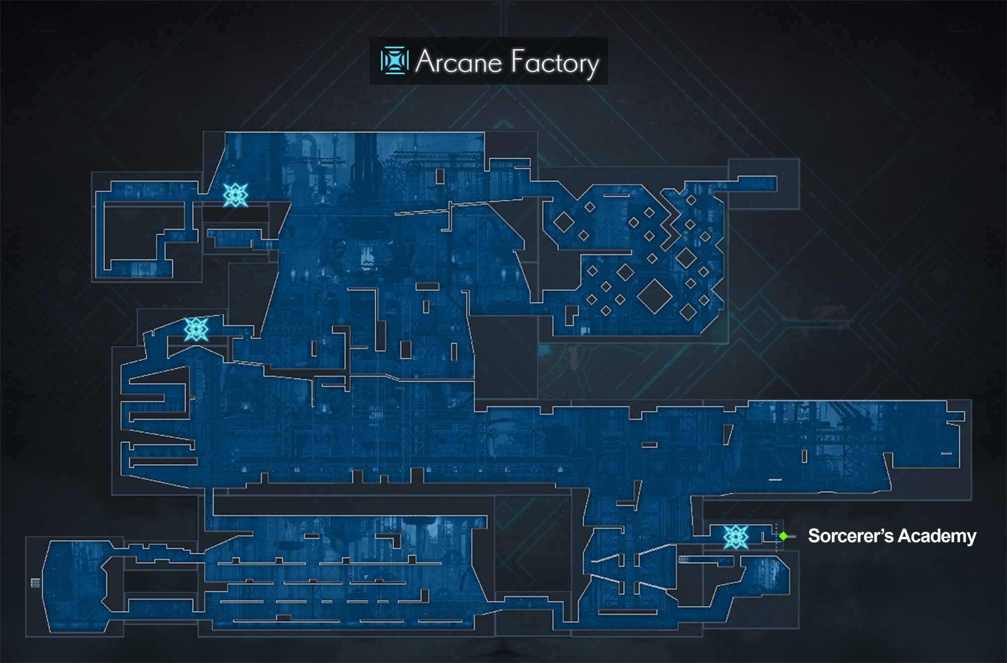 ENDER MAGNOLIA Arcane Factory map