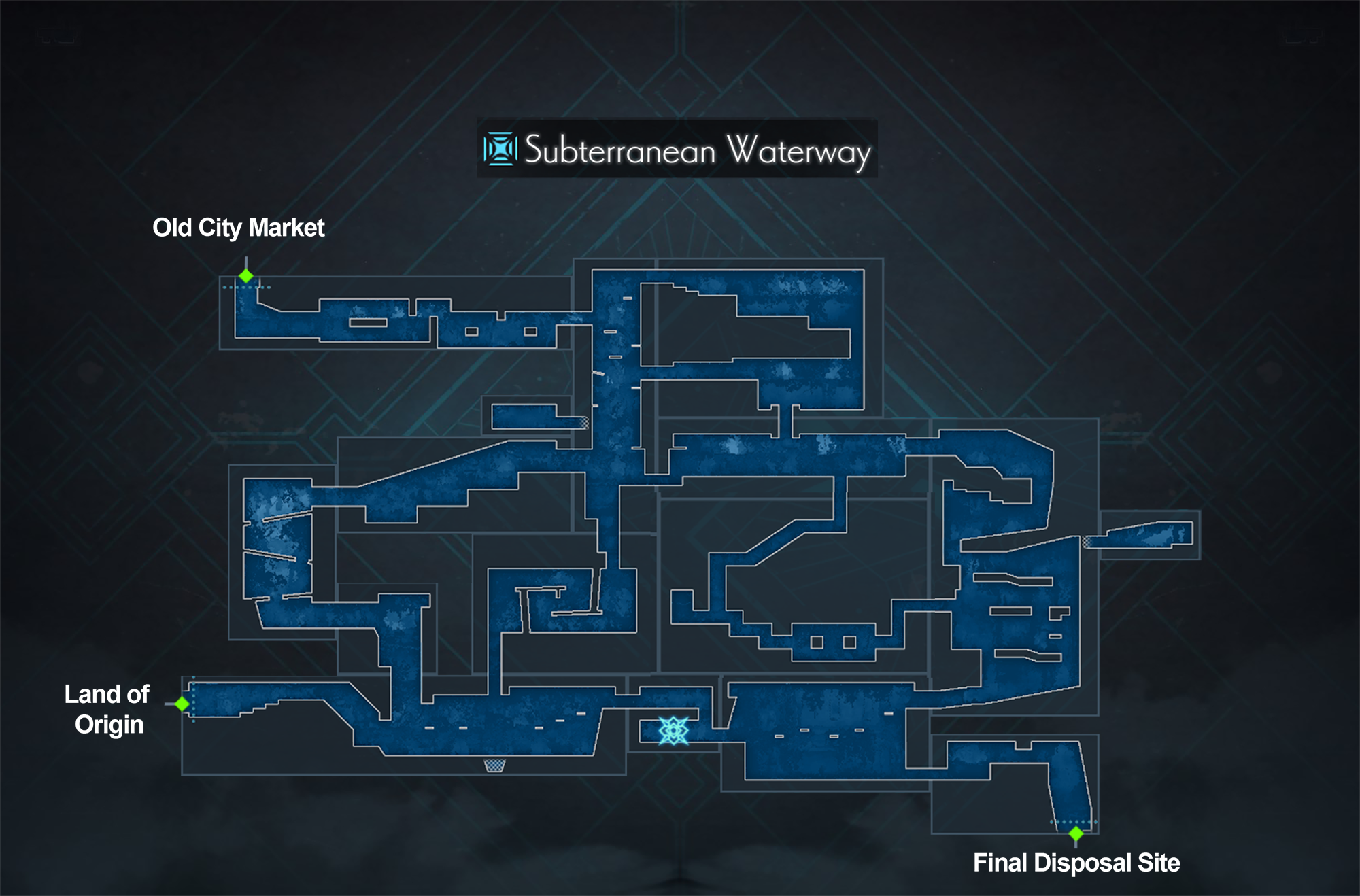 ENDER MAGNOLIA Subterranean Waterway map