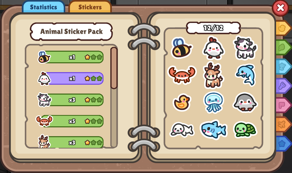 Lost But Found Animal sticker pack Achievement