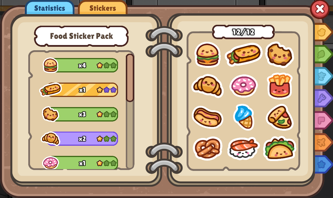 Lost But Found Food sticker pack Achievement