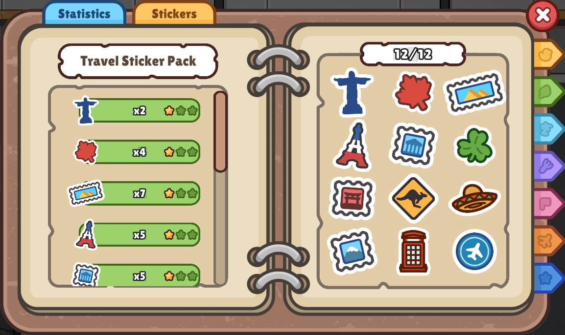 Lost But Found Travel sticker pack Achievement