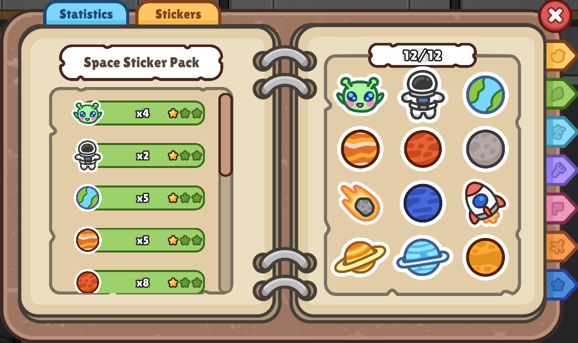 Lost But Found Space sticker pack Achievement