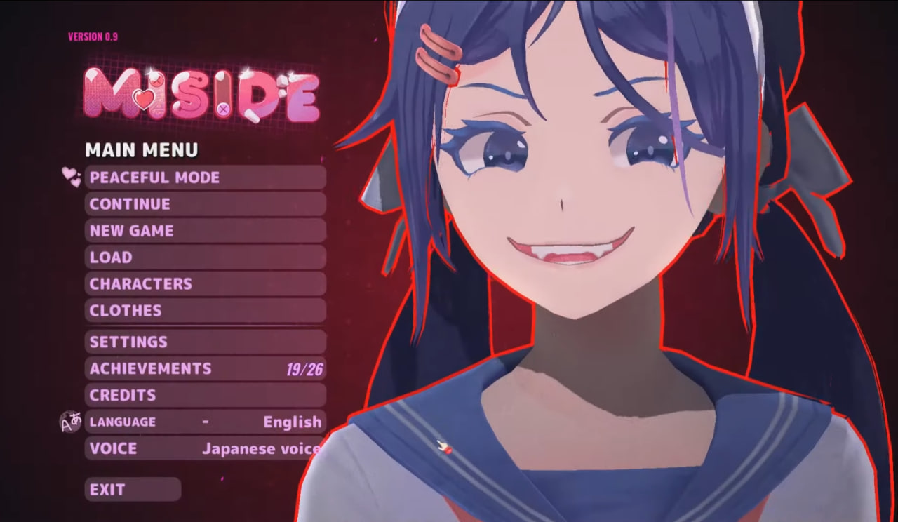 MiSide Main menu